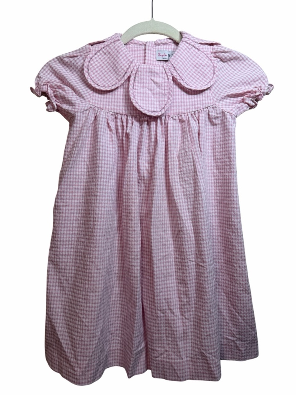 NWT Girls Sophie and Lucas Petal Float Gingham Cotton Dress Size 5 Spring Summer